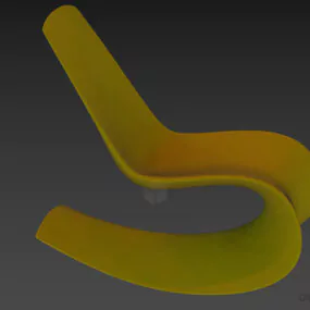 Curved Armchair Modernism 3d model