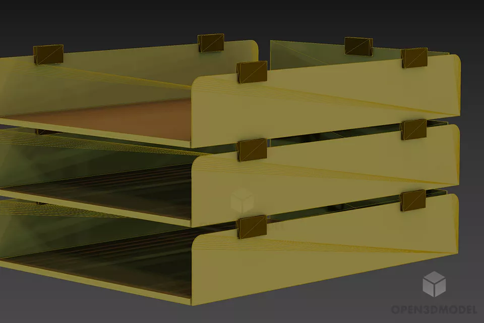 Rack Files Office Accessories 3d model 2