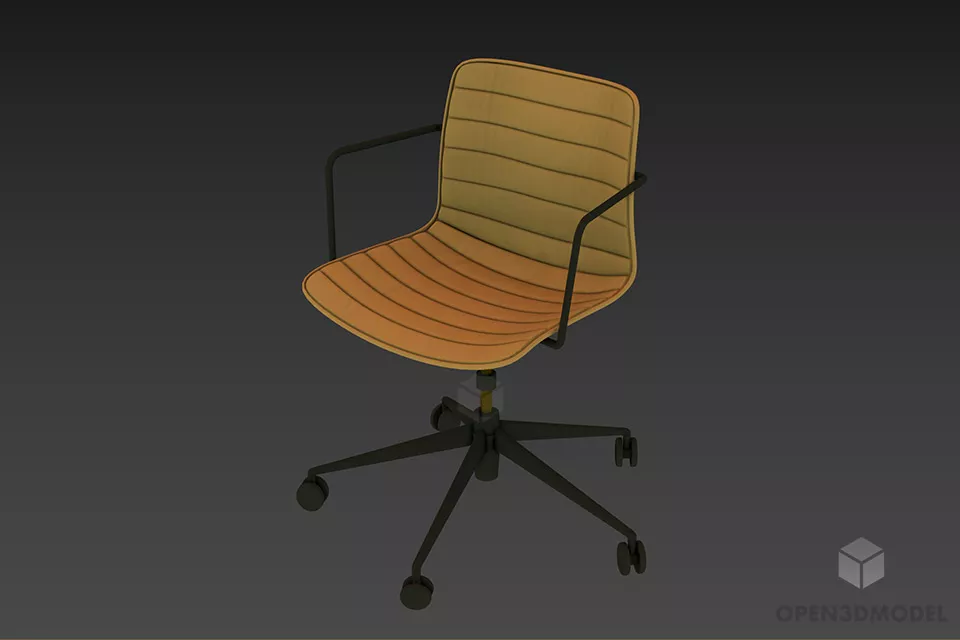 Sphere Armchair Red Leather 3d model
