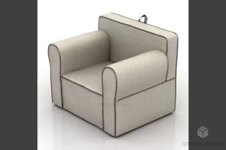 Upholstery Armchair Tufted Upholstery 3d model