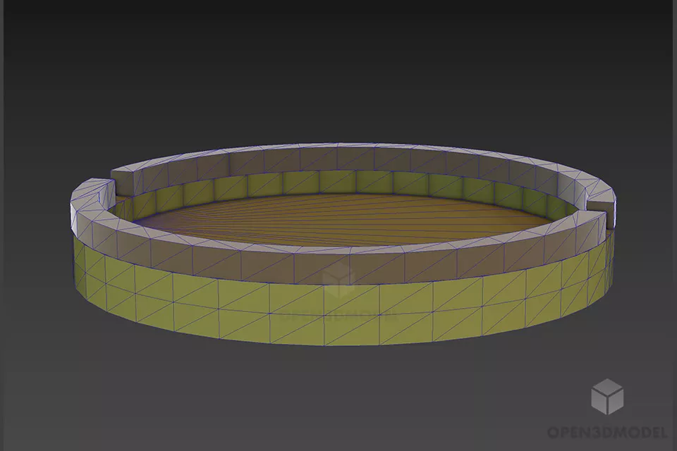 Ashtray Glass Marble Material 3d model 2