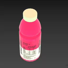 Plastic Bottle Juice Water 3d model