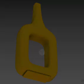 Art Vase Red Ceramic, Hole Center Vase 3d model