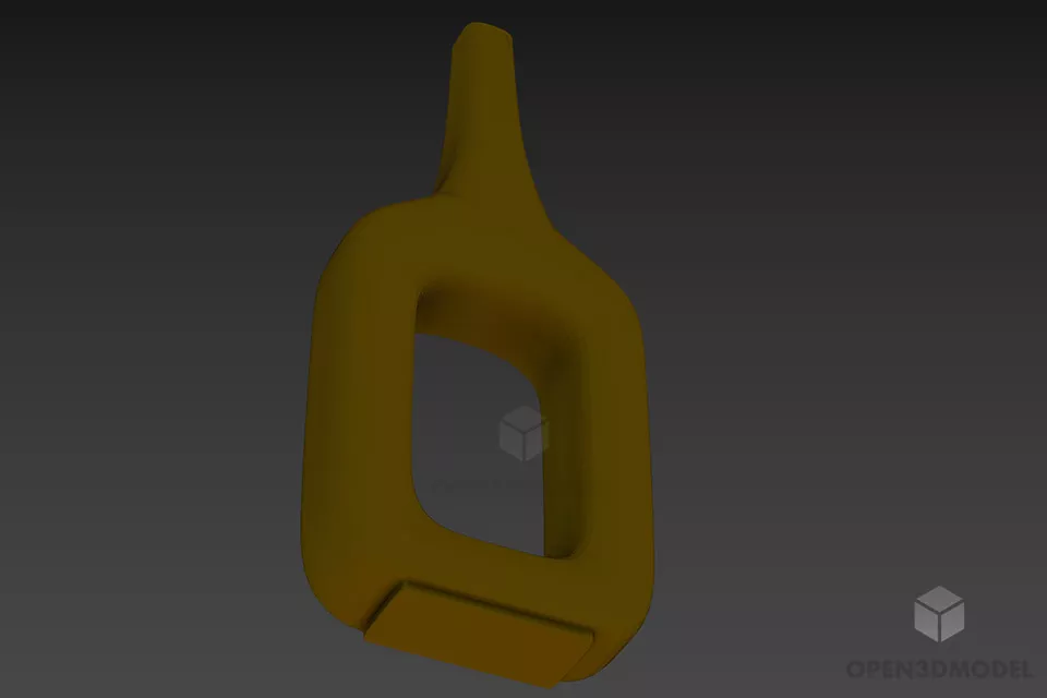 Sphere Glass Vase With Steel Ring 3d model