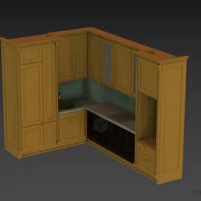Italian Kitchen Cabinet Scavoli 3d model