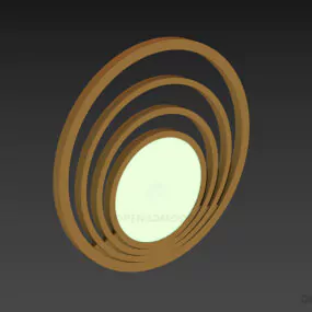 Circle Wall Clock, Circular Shape Clock 3d model
