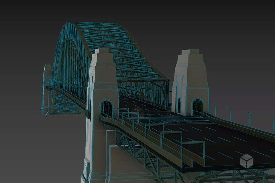 Sydney Harbour Bridge 3d model 2