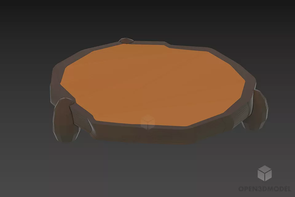 Work Table With Drawers With Glass Top 3d model