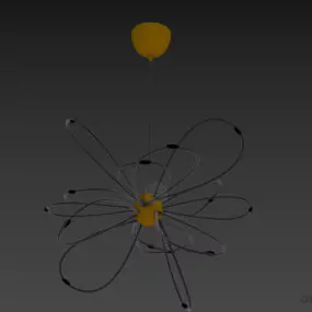 Pendant Lamp Node Shade Style 3d model