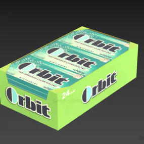 Box Of Gum Candy 3d model