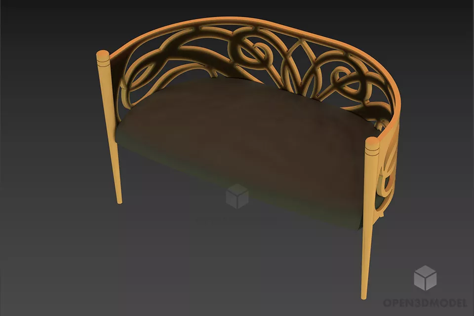Corner Fabric Sofa With Pillow 3d model