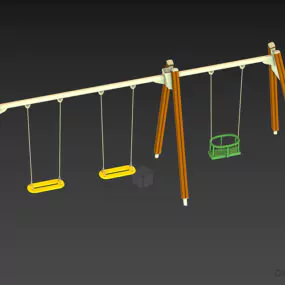 Outdoor Swing Dual Chair 3d model