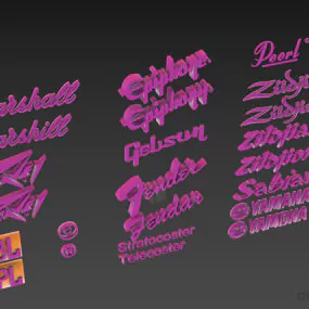 Font Logo Wooden Material 3d model