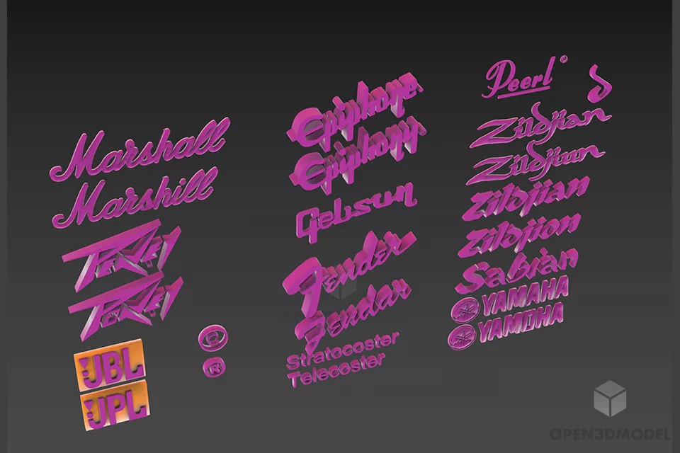 Logo Shape Gaming Style 3d model