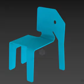 Modernism Chair Elephant Shape 3d model