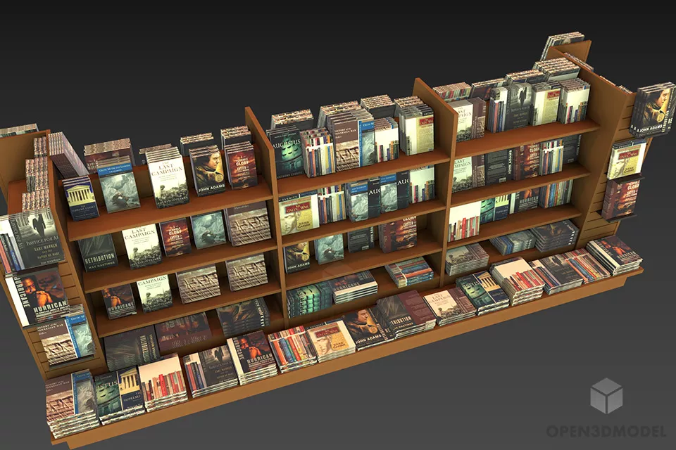 Magazine Display Steel Rack 3d model