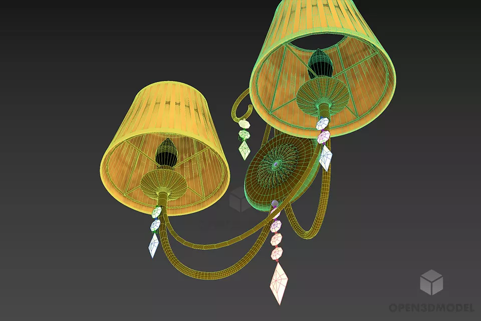 Sconce Lamp Classic Arms 3d model 2
