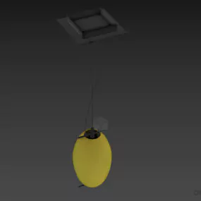 Pendant Lamp With Lantern Shade 3d model