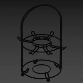 Outdoor Steel Stove Rack For Wooden Fire 3d model