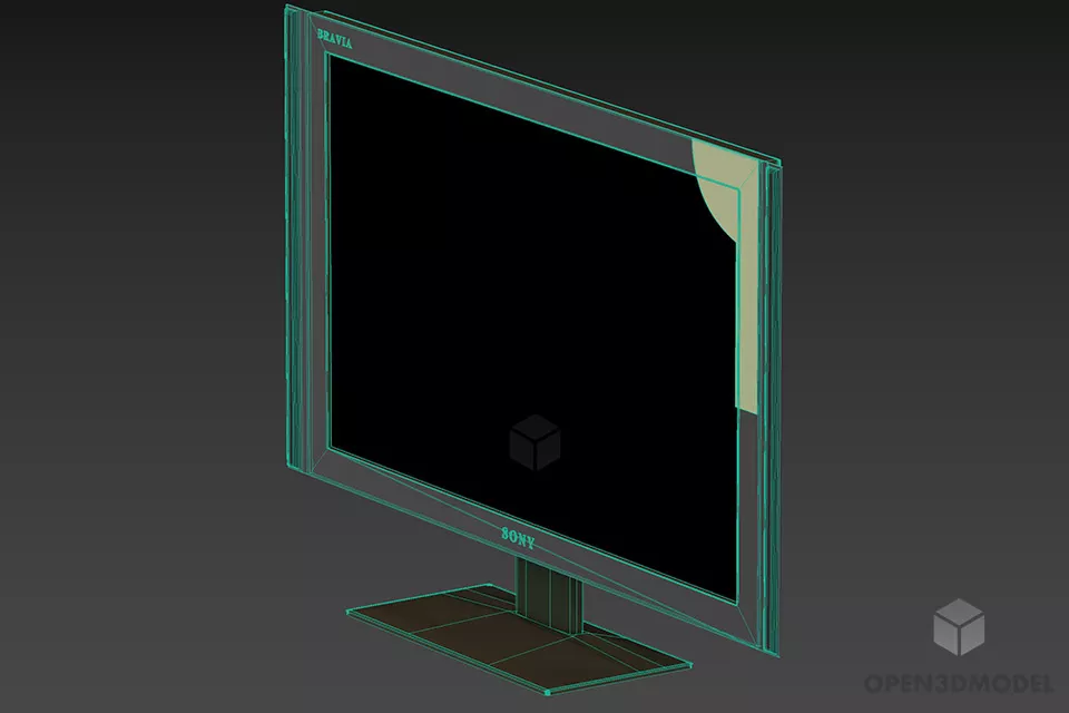 Lcd Tv Sony Bravia 3d model 2