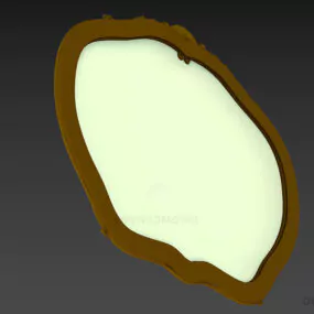 Circular Form Mirror, Antique Mirror 3d model