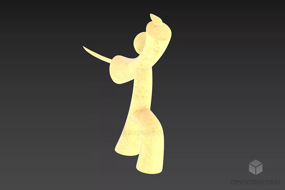 Figurine Of Baby Elephant 3d model