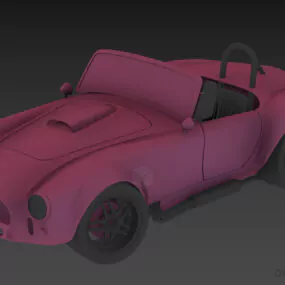 Classic Convertible Car Cobra 3d model