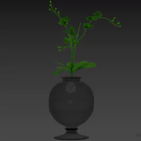 Antique Marble Vase Flower 3d model