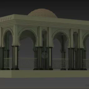 Arabian Stone Pavilion Building 3d model