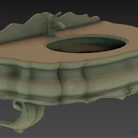 Antique Sink Kithnos With Boutique Style 3d model