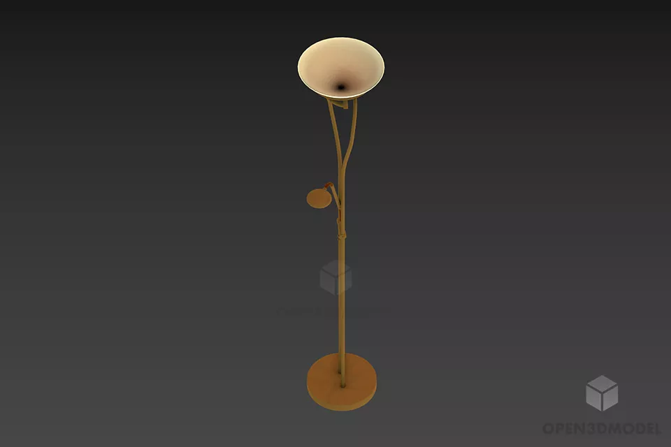 Ceiling Pendant Lamp With Cube Shade 3d model