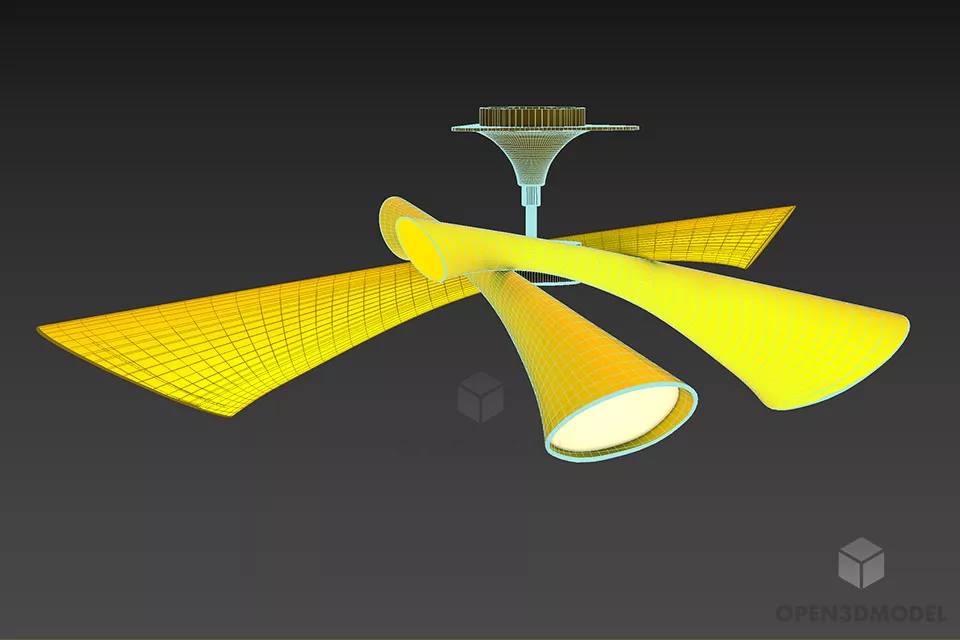Pendant Lamp Mantra, Modernism Spotlight 3d model 2