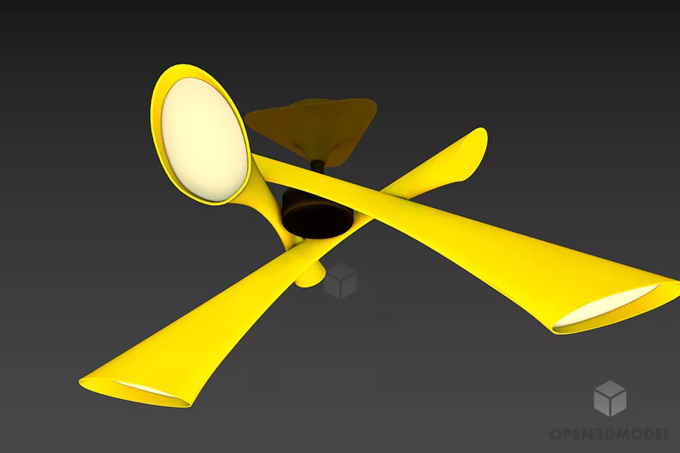 Low Floor Lamp Tripod Stand 3d model