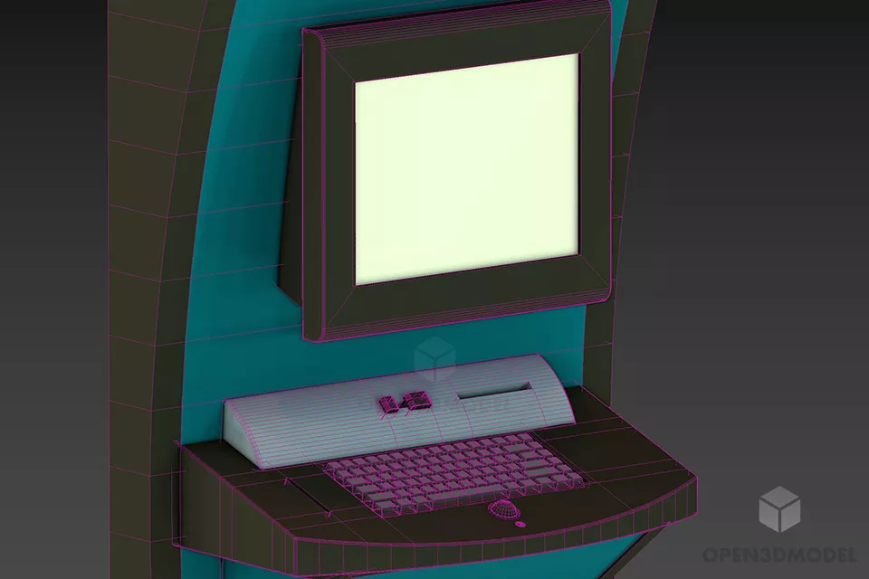 Controller Gadget Stand With Monitor 3d model 2