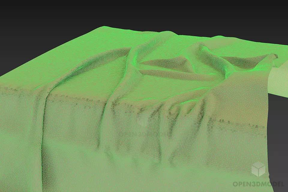 Veil Wrinkled Fashion Accessories 3d model 2