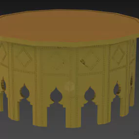 Arabian Table Furniture, Antique Table 3d model
