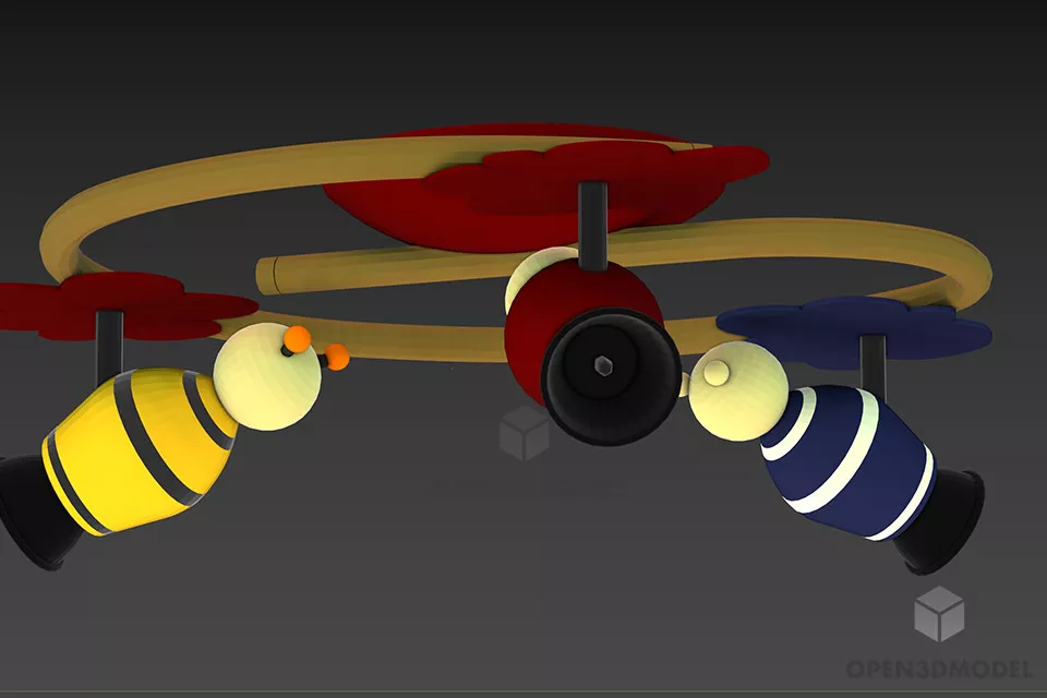 Reading Lamp Toy Shade Decoration 3d model 2