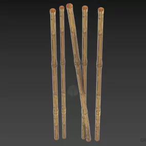Bamboo Fence Decorative 3d model