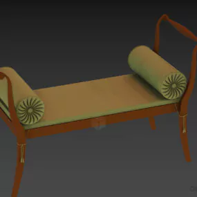 Elegant Lounge Chair Pompei 3d model