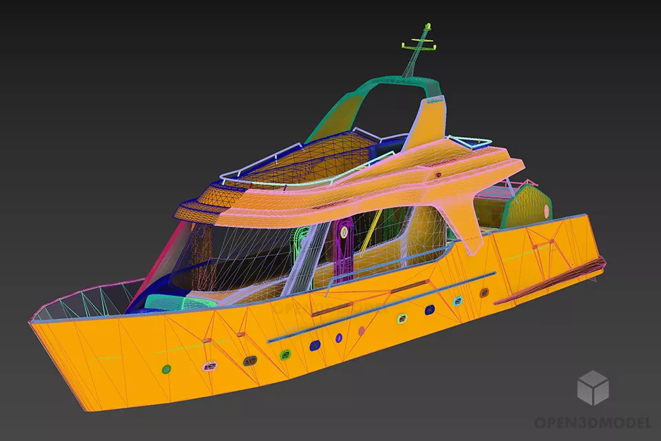 Speed Boat, Traveler Boat 3d model 2