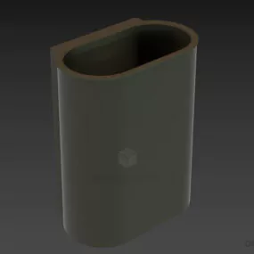 Stainless Steel Trash Bin 3d model
