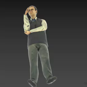 Man Character Is Talking Pose 3d model