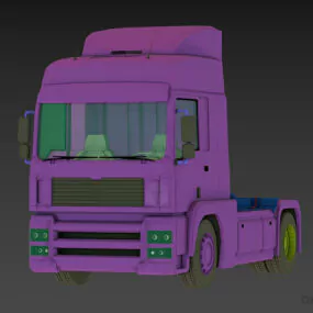 Container Truck Head 3d model