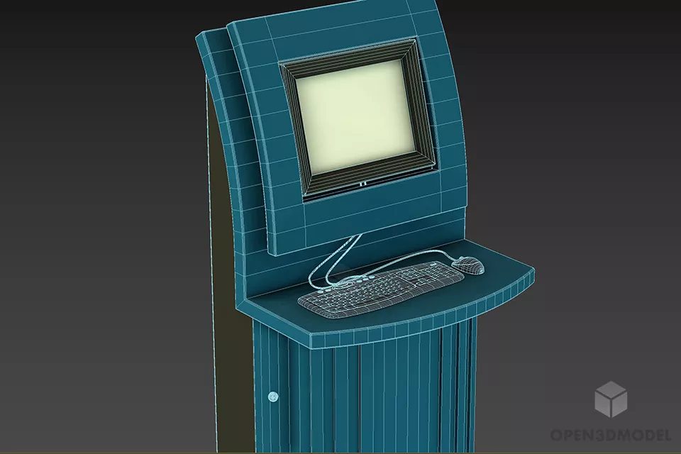 Multimedia Information With Monitor 3d model 2