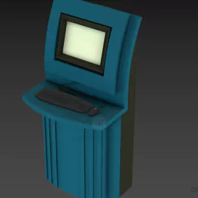 Multimedia Information With Monitor 3d model