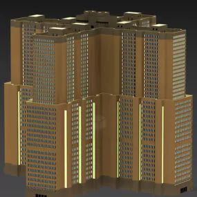 North Korean Apartment Building 3d model