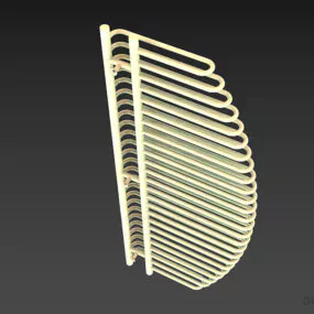 Heater Radiator Rein Curved Shape 3d model