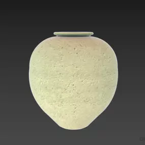 Ceramic Vase With Cap 3d model