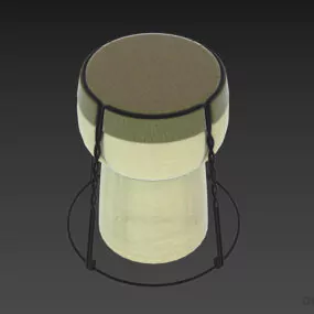 Art Chair Champagne Cap Shape 3d model