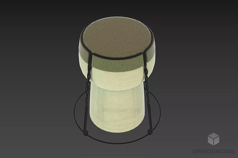 Modernism Upholstered Chair Nimrod 3d model
